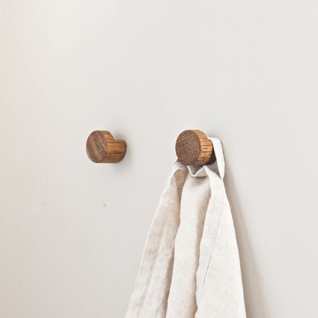 by Wirth Wood Knot Wall Hooks Small Smoked Oak 2pc By Wirth