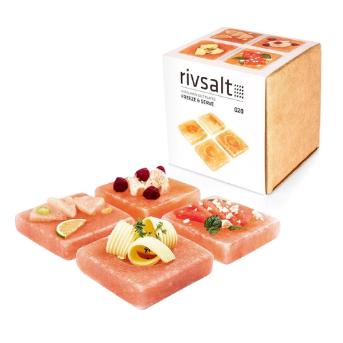Rivsalt Freeze & Serve Himalayan Salt Rock Plates