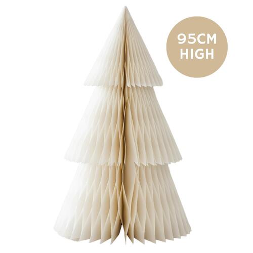 Deluxe Tree Standing Ornament Off-White 95cm