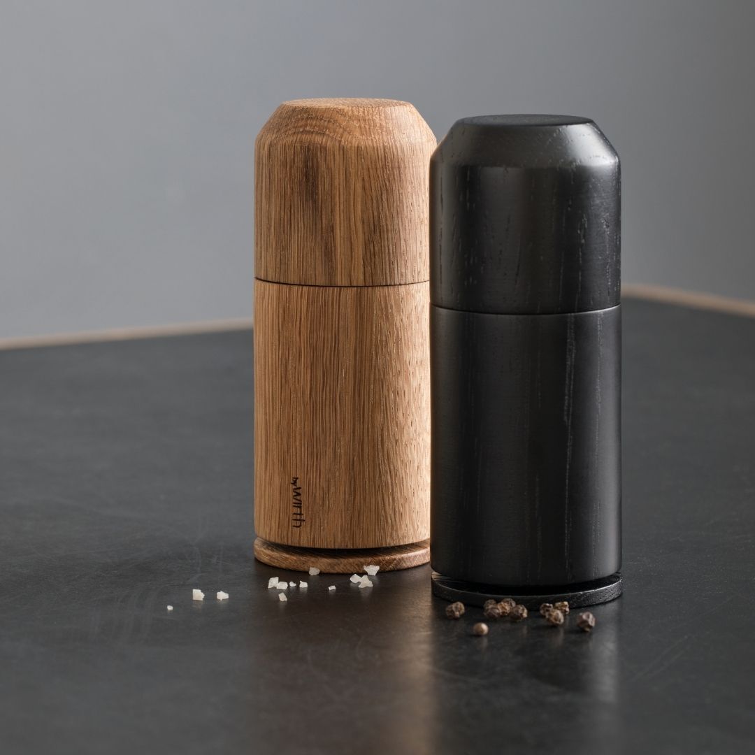 By Wirth Crush Me Grinder Natural Oak Salt Grinder Pepper Grinder