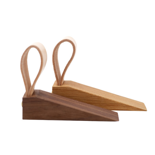 ONLY 2 Left - Dot Aarhus Kiel Doorstop - Oak + Leather