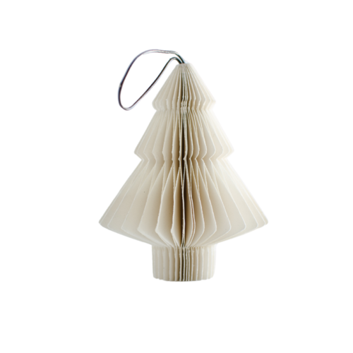 White Paper Tree Ornament H10cm