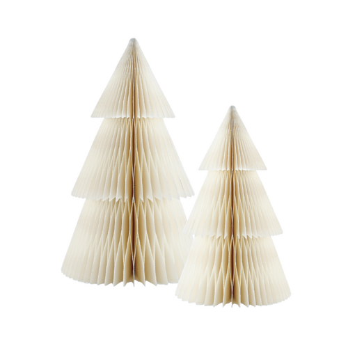 Deluxe Tree- Off-White w Silver Glitter 31/45cm