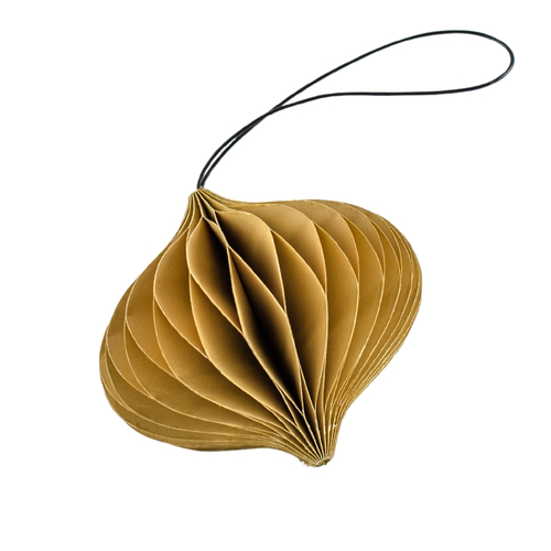 Golden Sand Paper Jewel Ornament H8.5cm