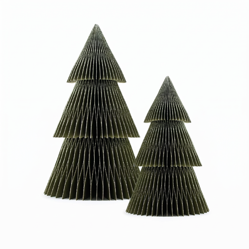 Deluxe Tree Olive Green w Silver Glitter 31/45cm