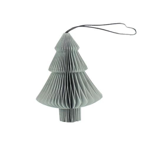 Dusty Blue Paper Tree Ornament H10cm