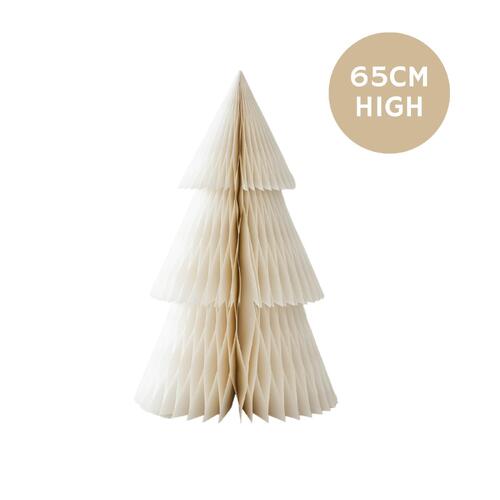 Deluxe Tree Standing Ornament Off-White 65cm