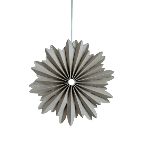 Linen Hanging Star Ornament H10cm
