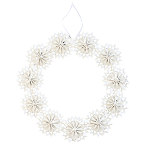 Paper Wreath Off-White D43cm 
