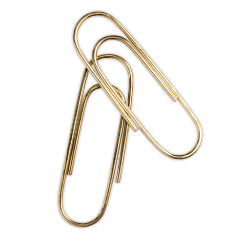 Overzised Brass paperclip