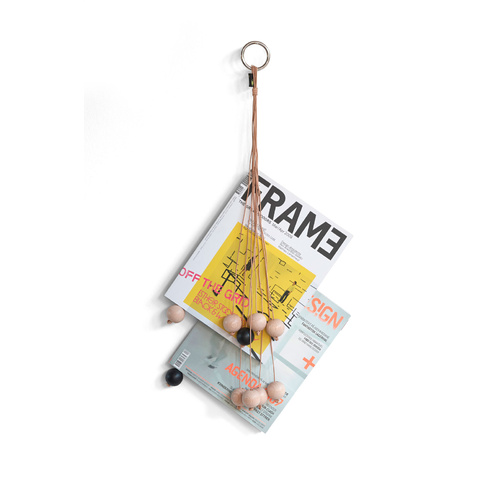 by Wirth Magazine Hang Out magazine holder - Nature Leather