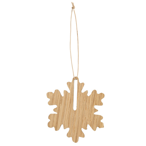 by Wirth Hang on Snowflake Ornament - Nature Oak