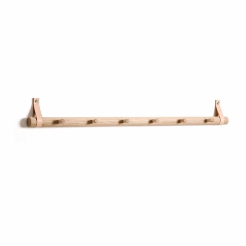 by Wirth Rack 6 Dots - Nature Oak + Leather