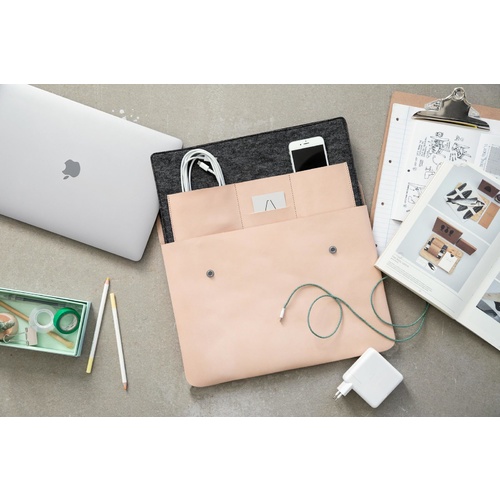 by Wirth Carry My Laptop Case - Natural Leather