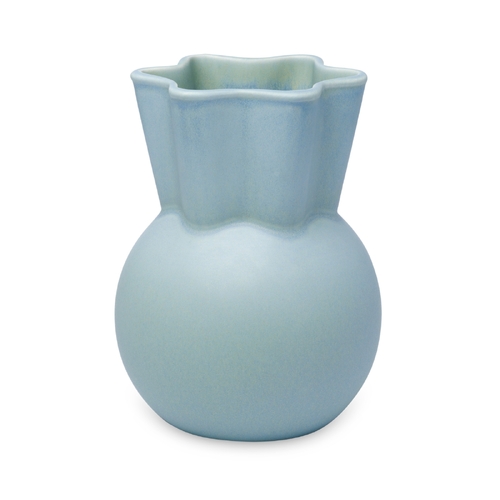 Sweeping Top Vase Light Blue