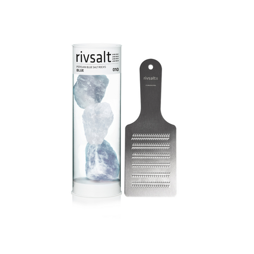 Rivsalt Persian Blue Rock Salt & Grater Kit