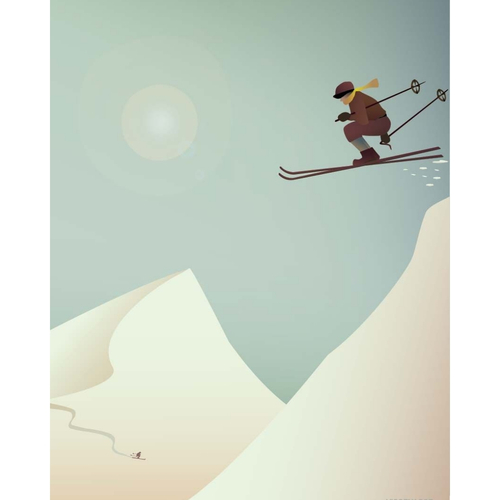 ViSSEVASSE Skiing Poster 