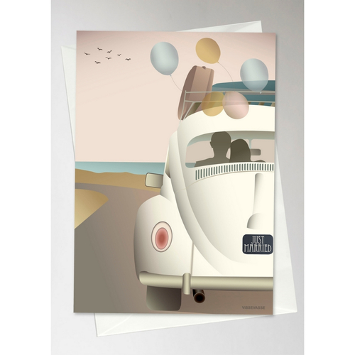 ViSSEVASSE Just Married - Greeting Card A6