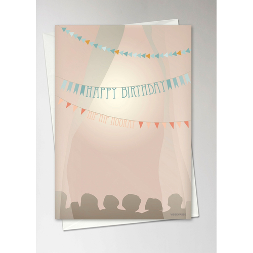 ViSSEVASSE Happy Birthday Garland - Greeting Card A6