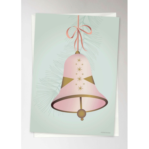 ViSSEVASSE Christmas Bell Rose - Christmas Greeting Card A6