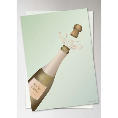 ViSSEVASSE Sip Sip Hooray - Greeting Card A6