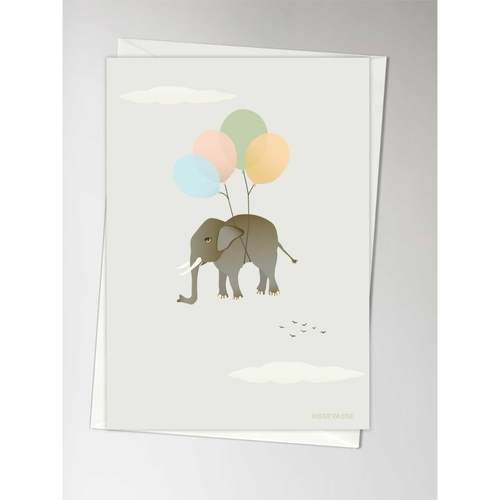 ViSSEVASSE Flying Elephant - Greeting Card A6